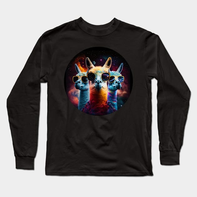 lama's in space Long Sleeve T-Shirt by myepicass